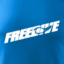Freedive - nápis s potápačom