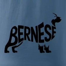 Bernese Mountain Dog nápis v tele
