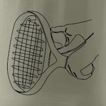 Tenisová raketa jedným ťahom Tenisová raketa jedným ťahom