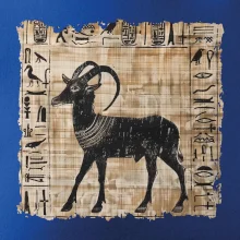 Egyptské hieroglyfy koza