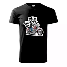 Mýval na motorke kreslený