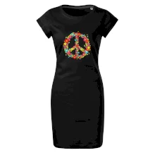 Peace symbol červené kvety