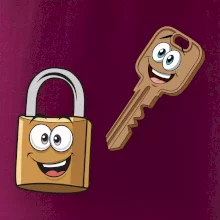 Parové tričká - Zámok a kľúč