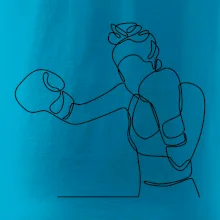 Žena boxerka jedným ťahom