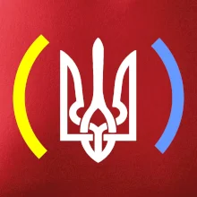 Ukrajina trojzubec s farbami