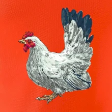 Sliepka kreslená biela Sliepka kreslená biela