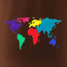 Svetové kontinenty bez názvov - farebné