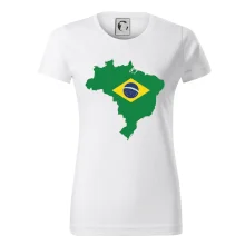 Brazília vlajka v mape