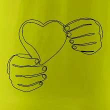 Ruka držiaca srdce jedným ťahom Ruka držiaca srdce jedným ťahom