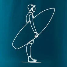 Surfer stojaci jedným ťahom