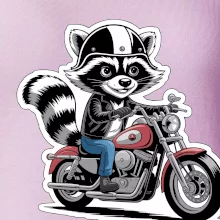 Mýval na motorke kreslený