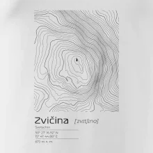 Zvičina - vrstevnice v obdĺžniku