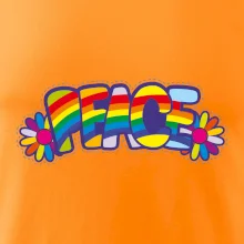 Peace nápis dúhový