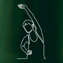 Preťahujúca sa žena jedným ťahom Preťahujúca sa žena jedným ťahom