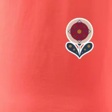 Folklór na prsníku kvetina guľatá