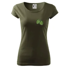 Monstera listy na prsu