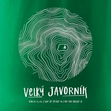 Velký Javorník (Beskydy) - vrstevnice v kruhu