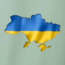 Ukrajina vlajka mapa