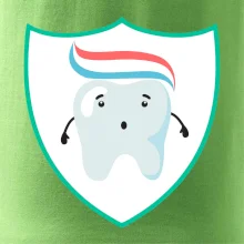 Zúbok na prsníku - zubná pasta