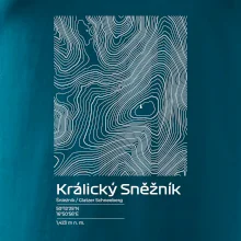 Králický Sněžník - vrstevnice v obdĺžniku