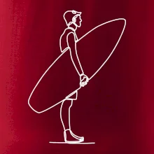 Surfer stojaci jedným ťahom Surfer stojaci jedným ťahom