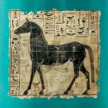 Egyptské hieroglyfy kôň
