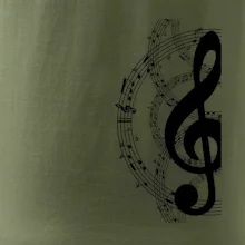 Husľový kľúč a noty