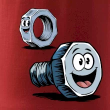 Parové tričko - Skrutka a matka