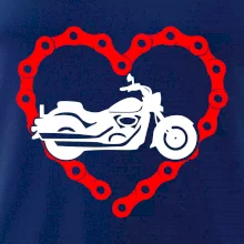 Moto srdce reťaz - chopper