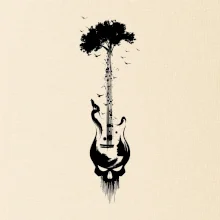 Gitara strom a lebka