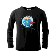 Táta superman - dievča a chlapec Táta superman - dievča a chlapec