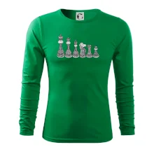 Šachové figúrky v rade - kreslené