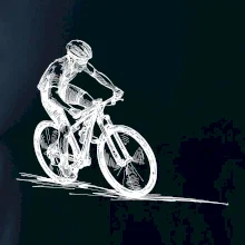 MTB kreslený cyklista MTB kreslený cyklista