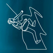 Lezec na skale jedným ťahom