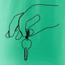 Kľúče a ruka jedným ťahom