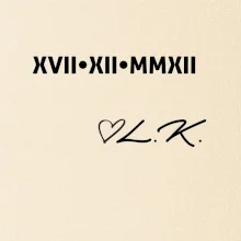 Dátum výročia a iniciály