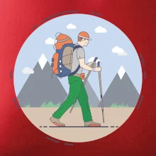 Farebný párový motív na hory