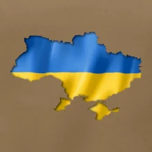 Ukrajina vlajka mapa