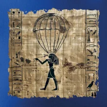 Egyptské hieroglyfy parašutista
