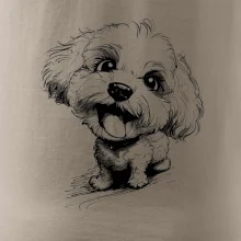 Čiernobiela karikatúra Bišónik