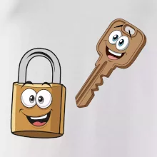 Parové tričká - Zámok a kľúč
