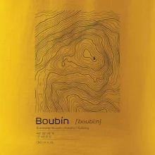 Boubín - vrstevnice v obdĺžniku