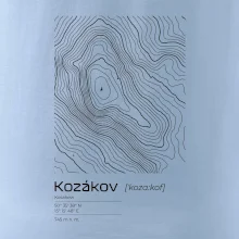 Kozákov - vrstevnice v obdĺžniku