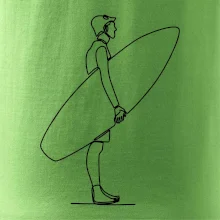 Surfer stojaci jedným ťahom