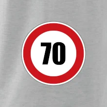 Dopravná značka - obmedzenie rýchlosti 70