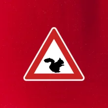 Dopravná značka - Pozor veverička