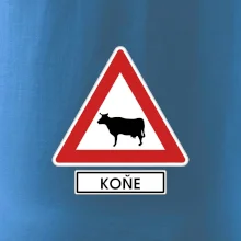 Dopravní značka - Pozor koně / kráva