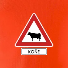 Dopravní značka - Pozor koně / kráva