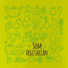 Som vegetarián - zelenina vo štvorci