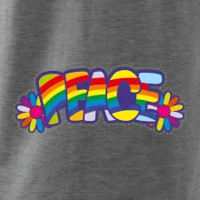 Peace nápis dúhový